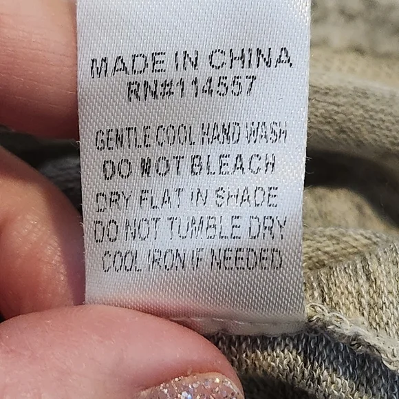 THML Women's Heather Gray Soft Top with Embroidered Arms, Small - Picture 13 of 14